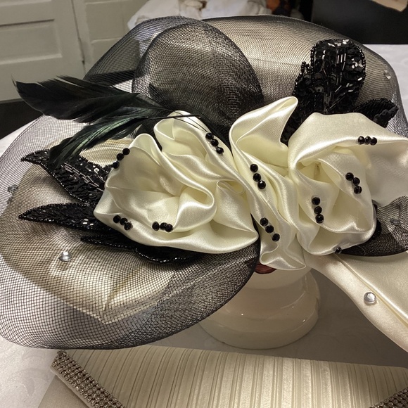 HAT & PURSE COMBO. FABULOUS. MUST SEE BY ELLIE FINE HATS - Picture 6 of 11